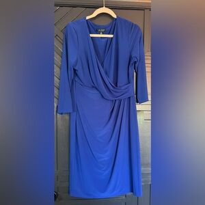 Ralph Lauren Royal Blue Long Sleeve Dress